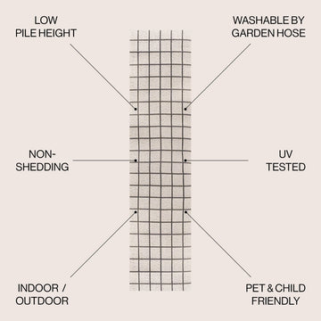 Grid Modern Squares Indoor/outdoor Area Rug
